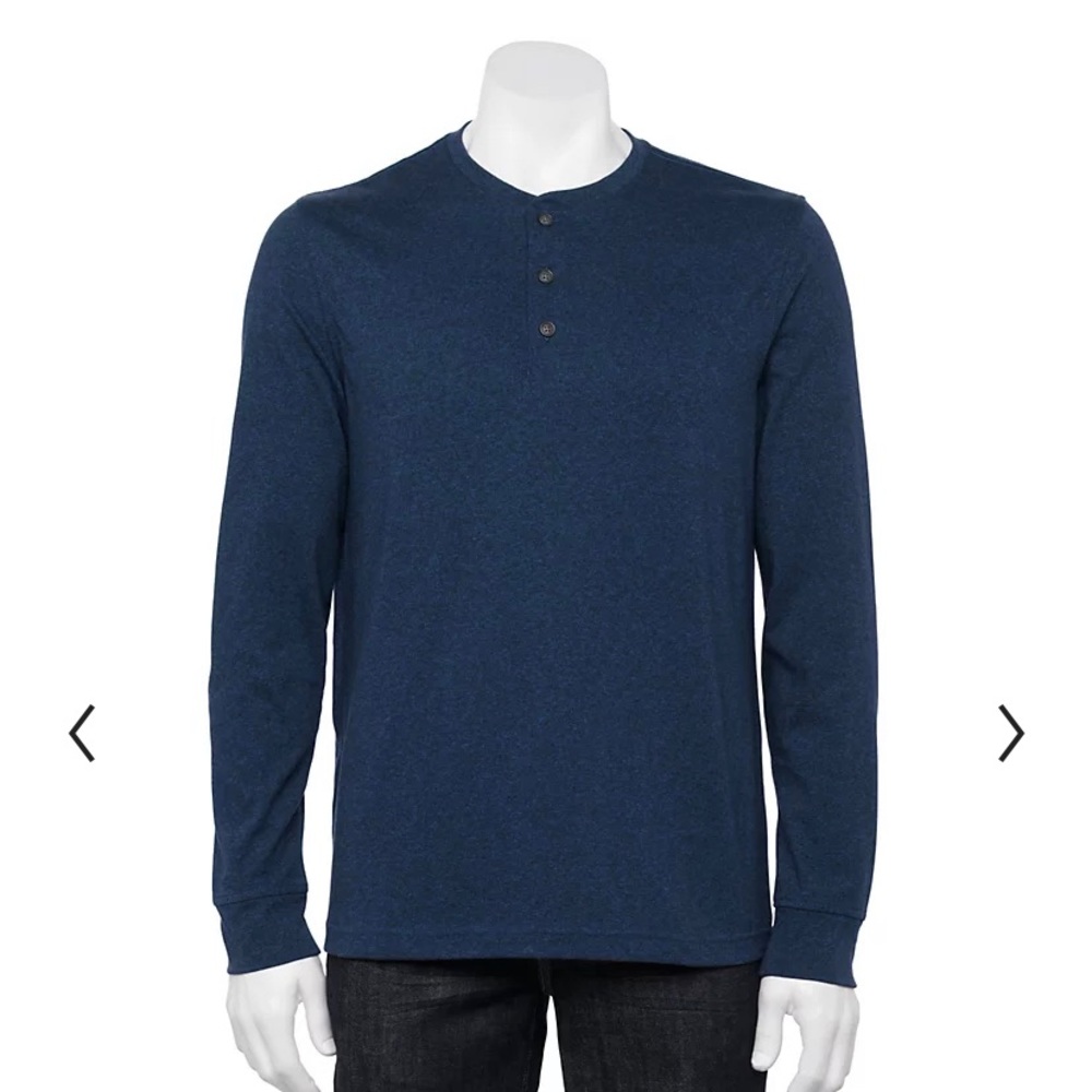 Men’s Croft&Barrow Navy Henley